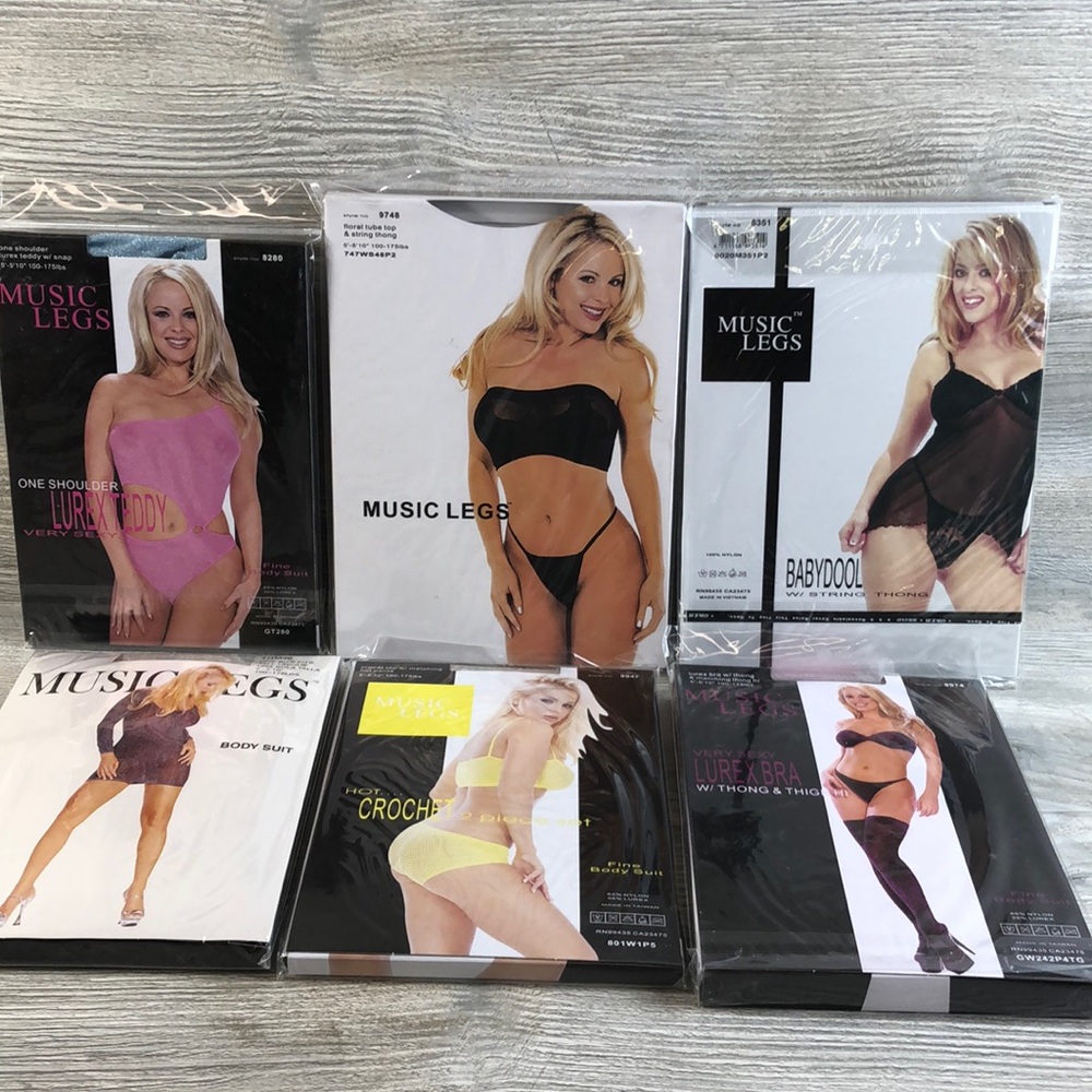 Music Legs Lingerie Lot of 6 Outfits